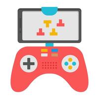 A flat design, icon of play mobile game vector