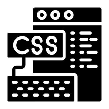 moderno diseño icono de css codificación vector