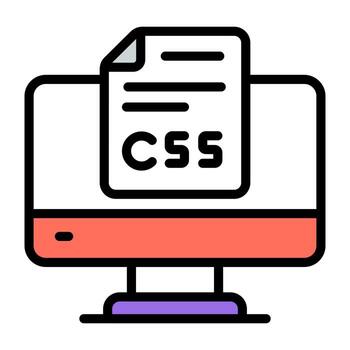 editable diseño icono de css archivo vector
