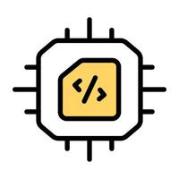 Perfect design icon of microchip vector