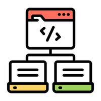 Trendy design of web coding vector