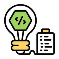 Trendy design icon of coding idea vector
