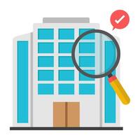 A unique design icon of search building vector