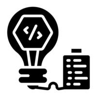 Trendy design icon of coding idea vector