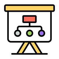 Conceptual flat design icon of hierarchy vector