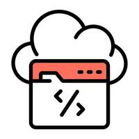 Unique design icon of web coding vector