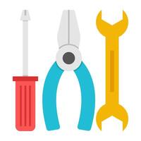 Editable design icon of technical tools vector