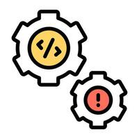 Trendy design of coding development vector