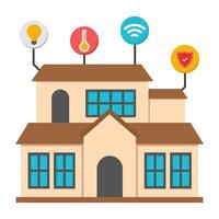 Trendy design of smart home vector