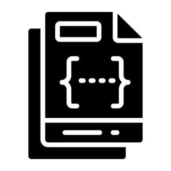 Editable design icon of programming file vector