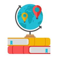 An icon design of global location vector