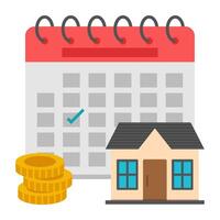 An icon design of property schedule vector