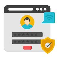 Modern design icon of web user login vector
