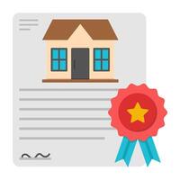 Editable design of contract paper vector