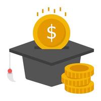 Creative design icon of education investment vector