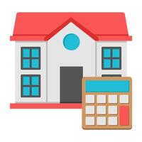 An editable design icon of renta calculation vector