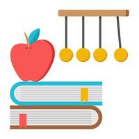 A colored design icon of physics education vector