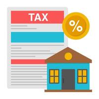Editable design icon of property tax vector