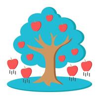 An icon design of falling apple vector