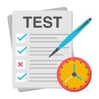An icon design of test paper vector