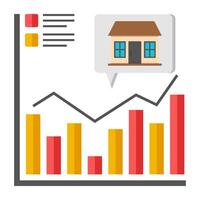 An icon design of property analytics vector