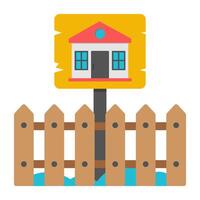 An icon design of fence vector