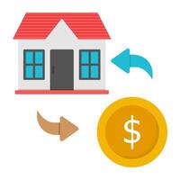 Trendy design of home payment vector
