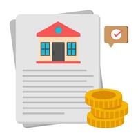 A unique design icon of property paper vector