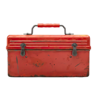 A red toolbox with a handle on it png