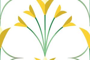 Freesias with Buds and Pointed Petals vector