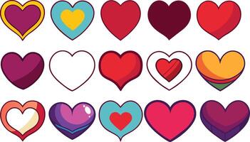 Colorful Heart graphic for Valentines Day Design vector