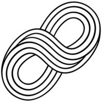 Infinity symbol coloring pages vector