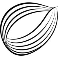 A black and white drawing of a spiral vector