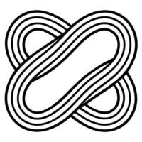 An abstract design of two intertwined lines vector