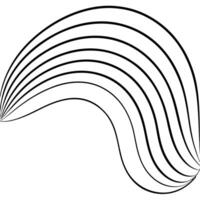 A black and white drawing of a wave vector