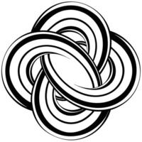 A black and white image of a circular design vector