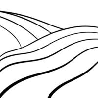 A black and white drawing of a wave vector
