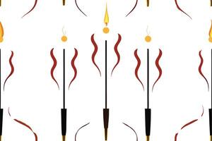 A seamless pattern with a torch and a flame vector