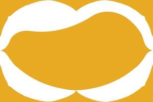 A yellow and white logo with a heart shape vector