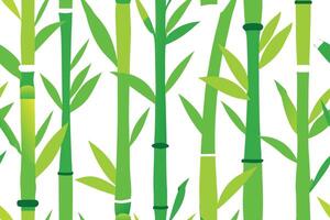 A seamless pattern of green bamboo stems vector