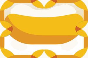 A yellow and orange frame with a banana in it vector