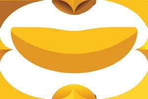 A yellow apple with a heart on it vector