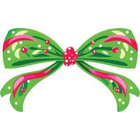 Green Bow Side Profile with Festive Style vector