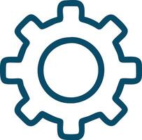 Minimalist Settings Icon Outline Design vector