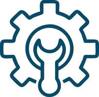 Basic Outline Settings Icon for UI Design vector