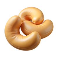 Cashews nuts 3d illustration isolated on the transparent background png