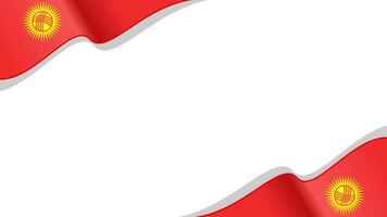 Waving flag of kyrgystan frame. background for independence day design vector