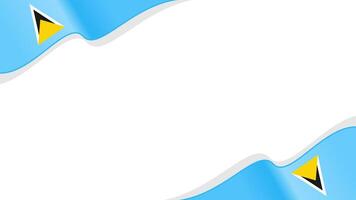 Waving flag of saint lucia, frame background for independence day design vector