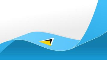 Waving flag of saint lucia background for independence day design vector