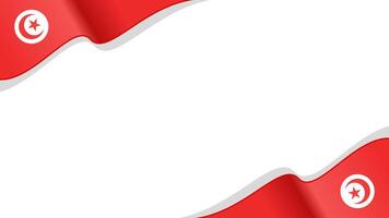 wavy tunisia flag frame background with copy space for text. tunisia national day vector